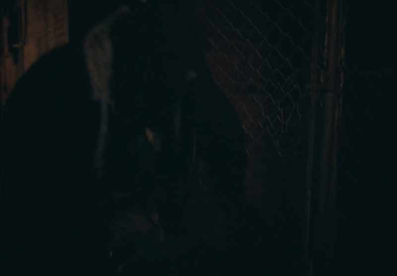 (chain-link fence clattering)
