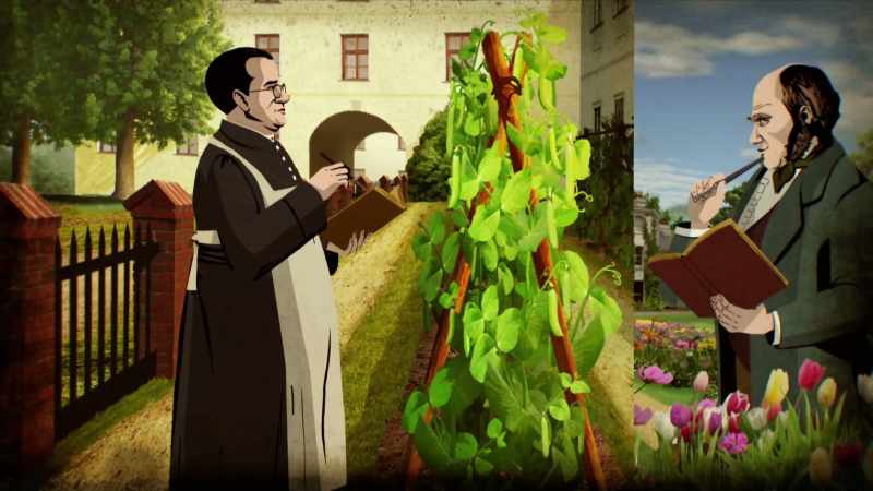 Charles Darwin and Gregor Mendel didn't know it