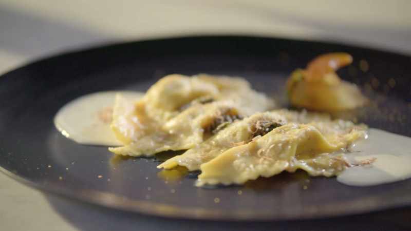 [Charles] Today Rodrigo and I made pumpkin ravioli
