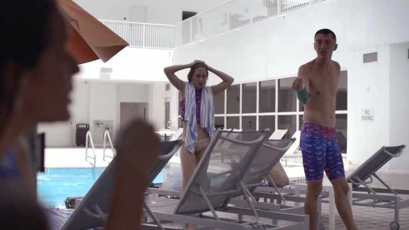 Chase down the pool guy. Make sure he didn't put too much chlorine