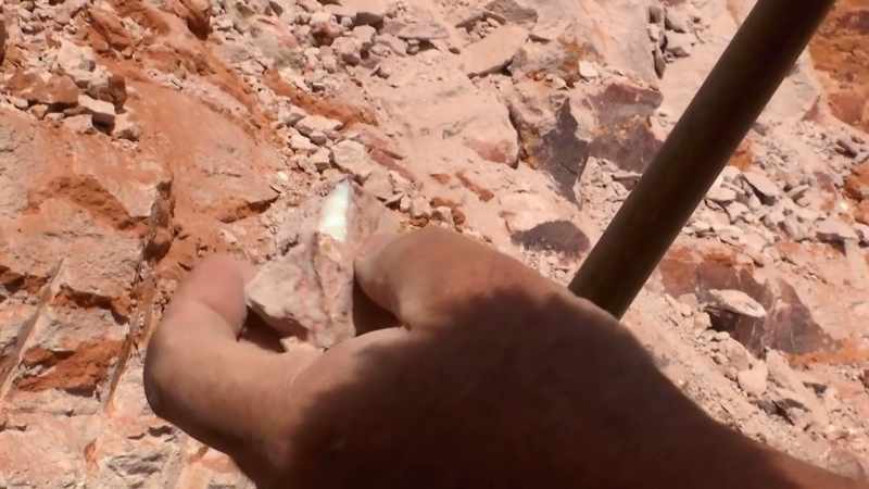 chasing the best opal trace he's found in two months