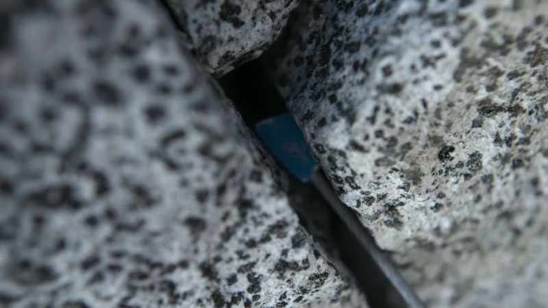 Check out that, that shield of rock, with the zigzagging crack