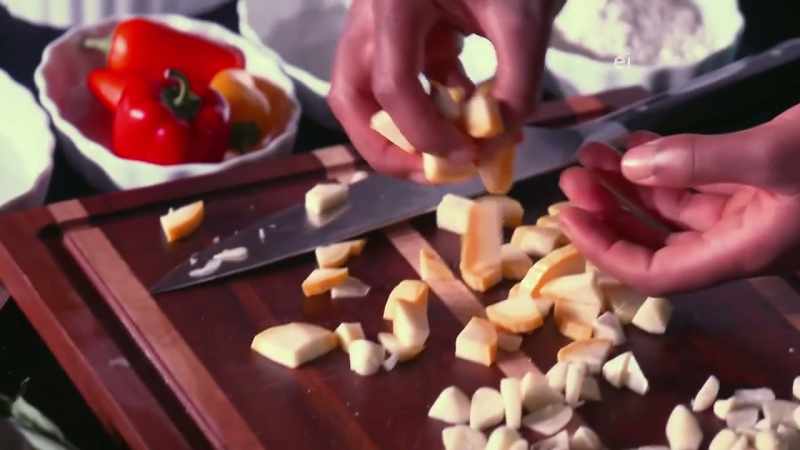 CHEF: NOW LET'S GO AHEAD AND ADD THE SQUASH