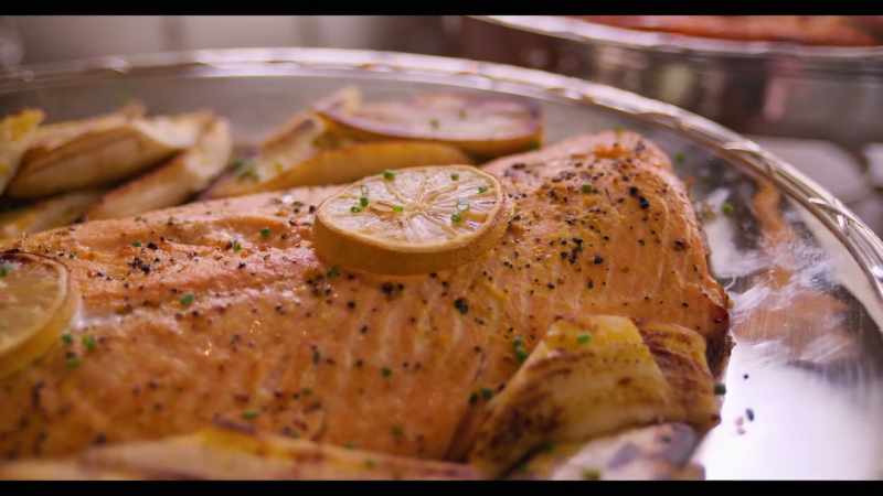 [chef] Pupuña, yeah. Chilean salmon with banana
