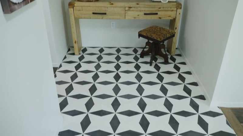 [Chelsea] This is a cement tile, very durable
