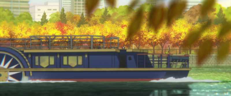 Cherry blossoms fall like rain here in spring