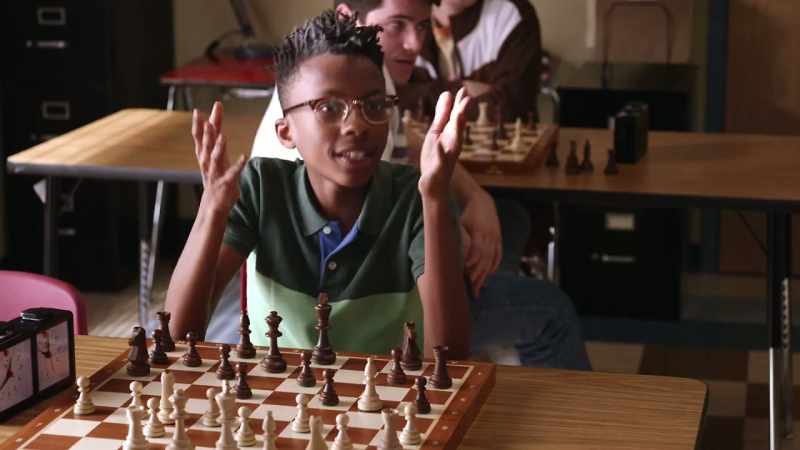 (CHESS PIECE CLATTERS)