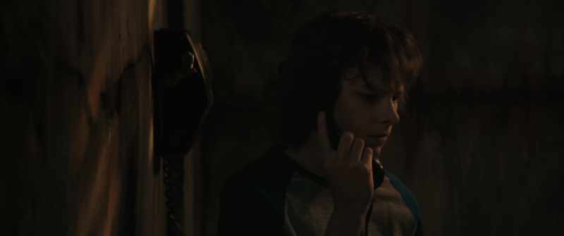 [child, on phone] Finney. -[gasps]