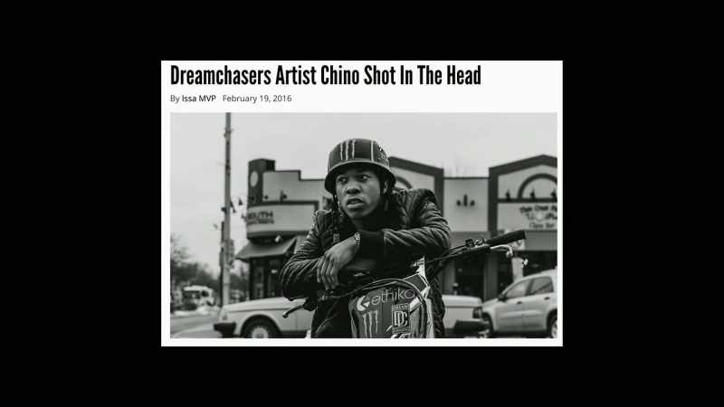 Chino had just got shot in the head