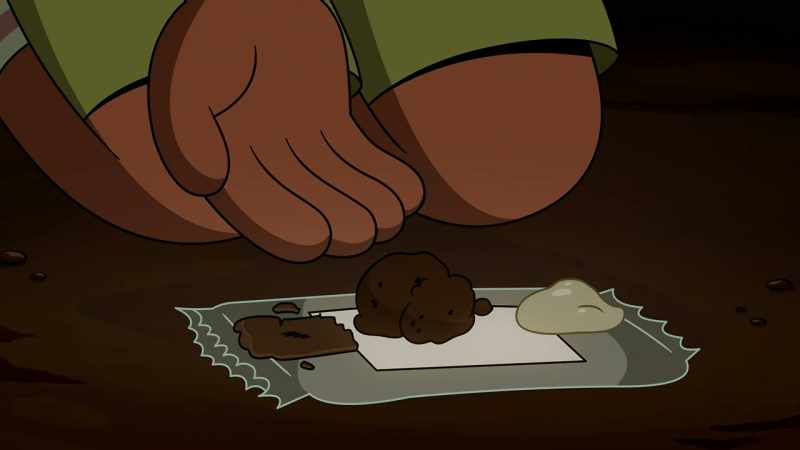 Chocolate shell appetizer, cake part for the main course