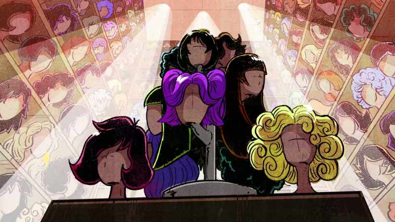 (choir vocalizing)