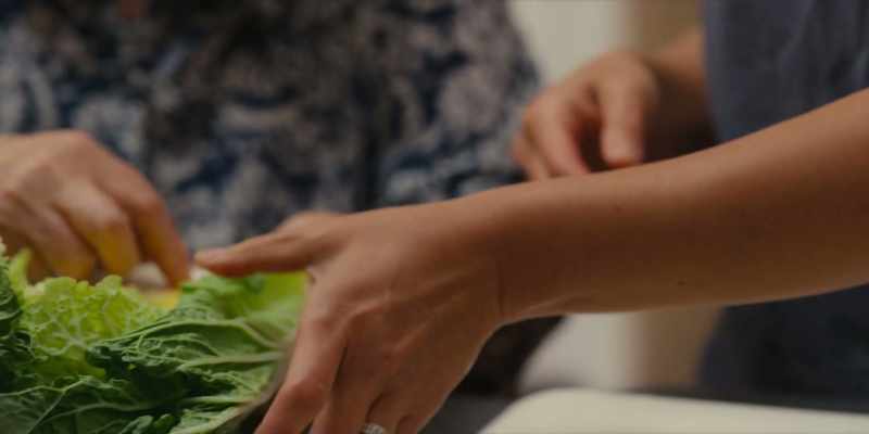 Chop it to just here, not to here, okay?
