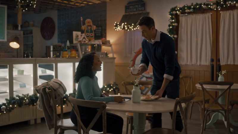 Christmas cookies and a decaf cappuccino