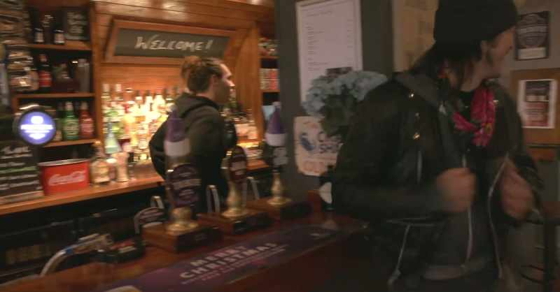 [chuckles] Awesome. -[bartender] Not much to see in there but…