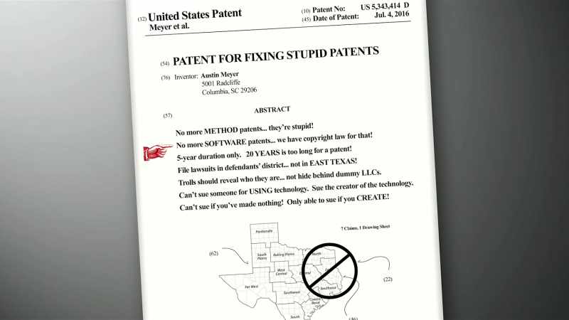 [CHUCKLES] NO MORE SOFTWARE PATENTS
