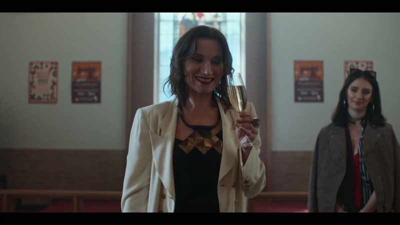 [chuckles] Oh, and of course, I was once engaged to Mick Jagger