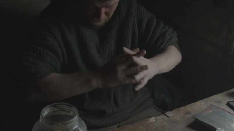 [cigarette stubbing]