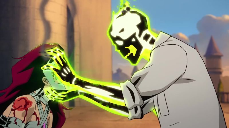 [Circe screaming] - [sizzling]