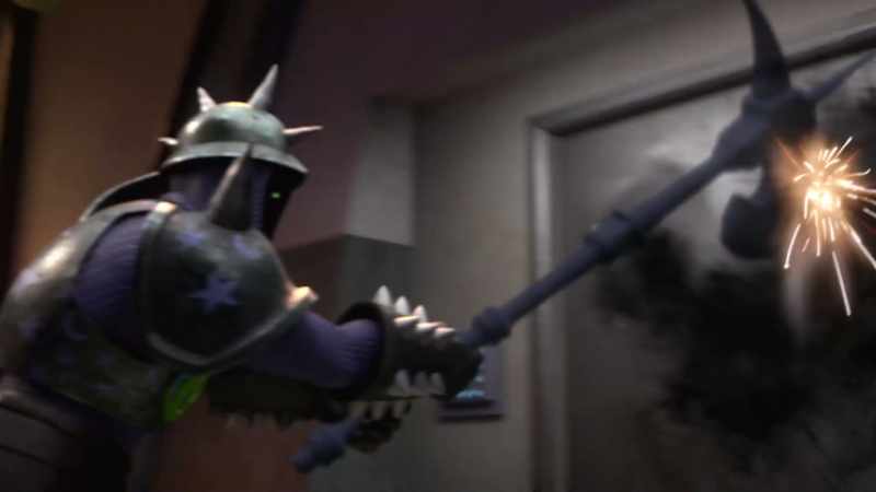 (clanging) - (grunting)