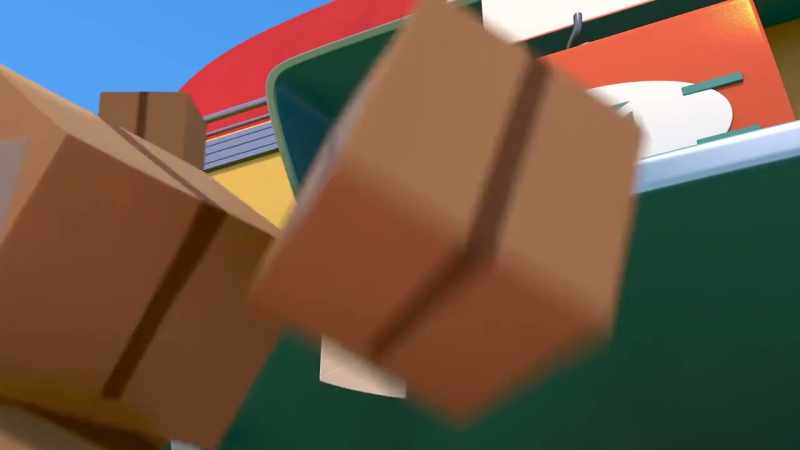 (clattering)