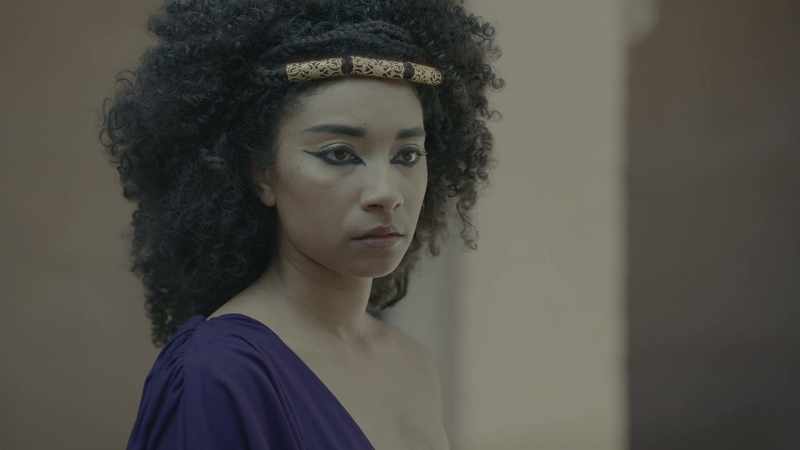 Cleopatra is the one calling the shots