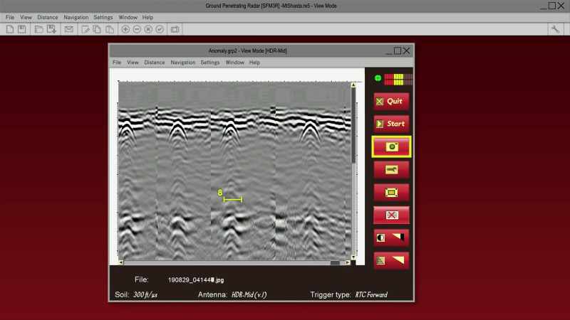 CLIFF: This ripple like image shows an 8‐foot wide opening