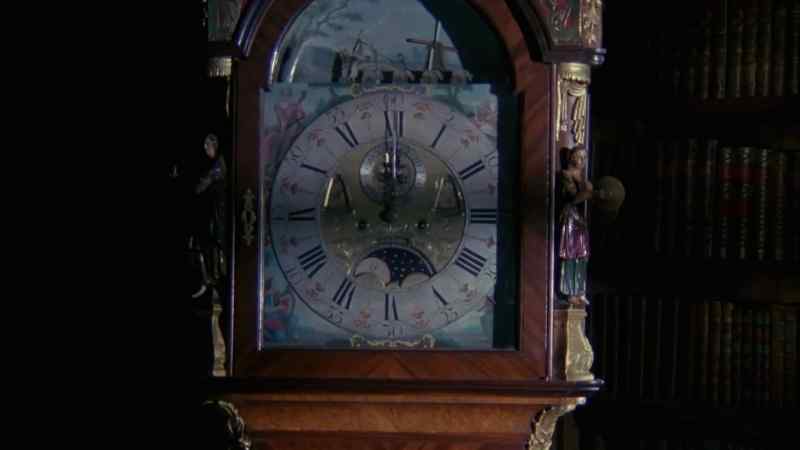 [ clock begins chiming ]