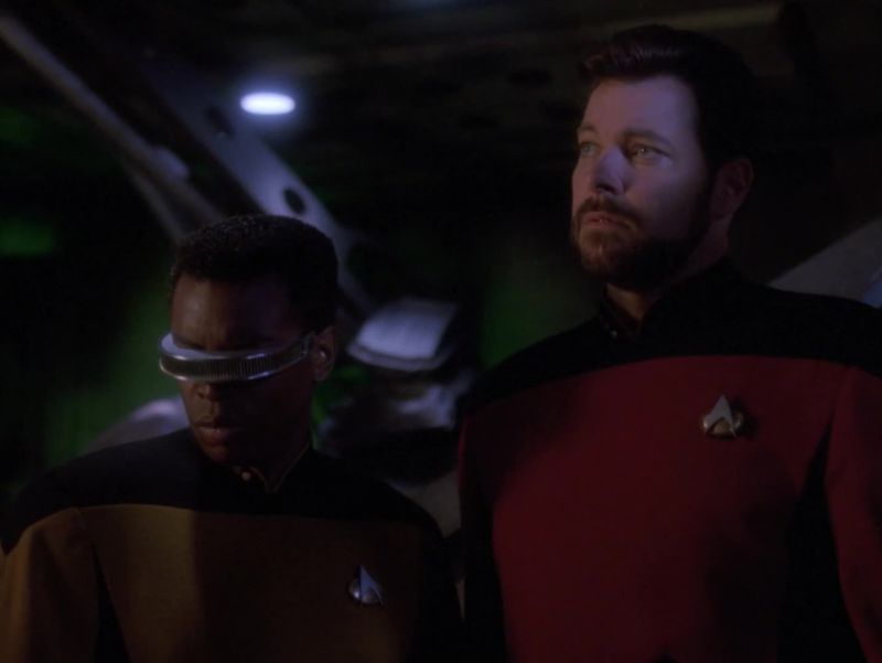 Cmdr Riker, get him into the corridor