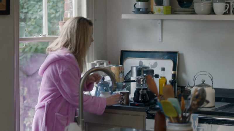 [Coffee machine spurting, footsteps fading]