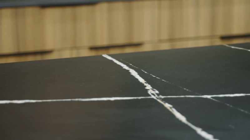 [Cole] This is a quartz countertop here on the island