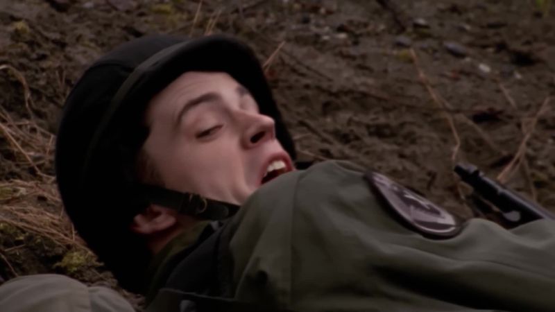 Colonel! I'll draw his fire. - Negative! That is a real weapon
