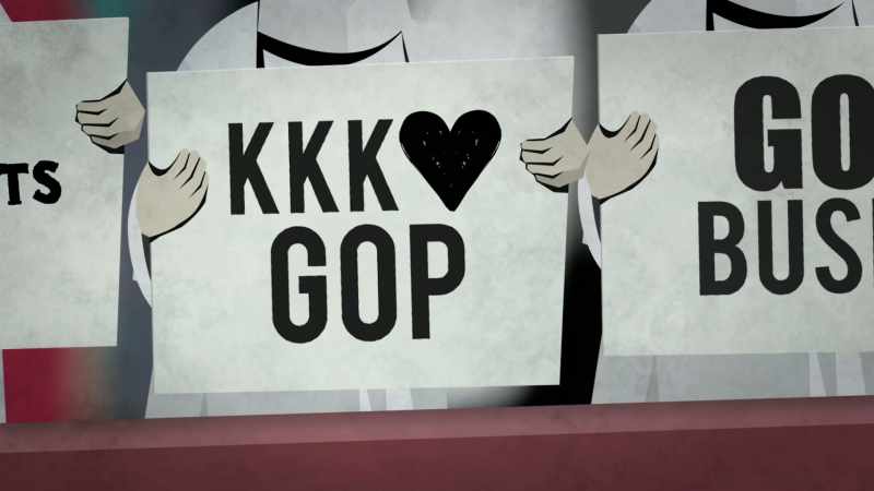 Come dressed up like the Ku Klux Klan