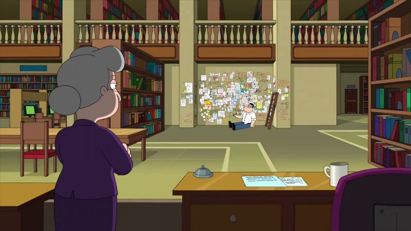 Come on. He's defacing the walls