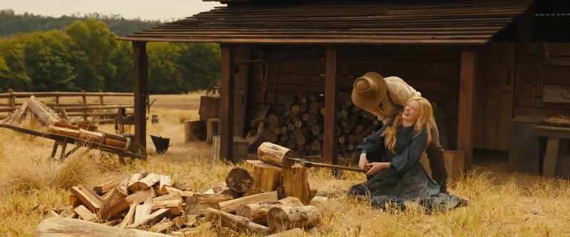 Come on, I'll help you. Oh, the wood? - (laughing)