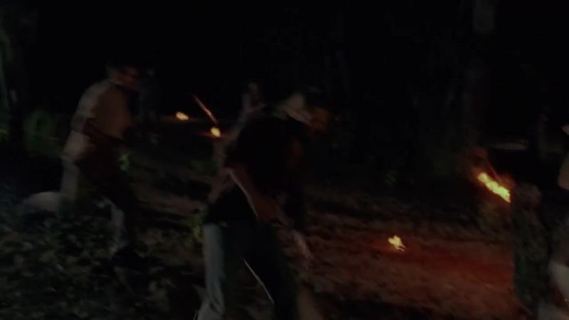 Come on, split up! Everybody get to the creek!
