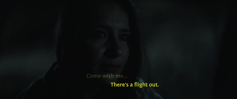 Come with me... There's a flight out