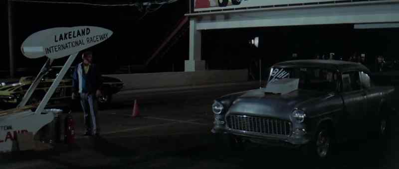 Comin' to the line, a little '55 Chevrolet