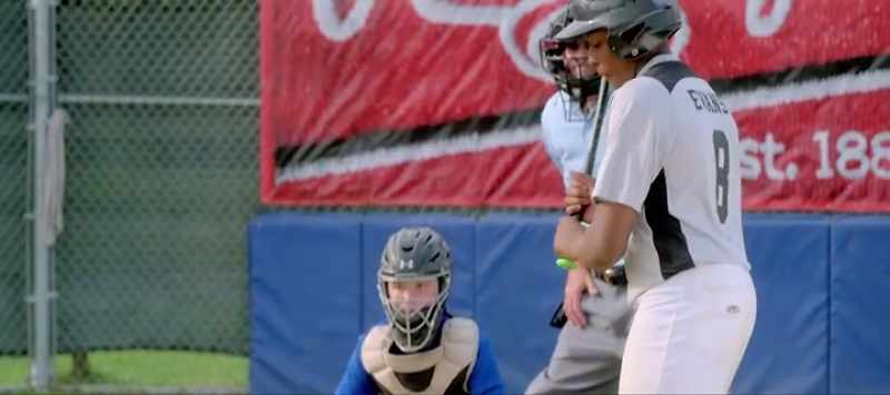 Coming to bat is number eight, Elijah Evans