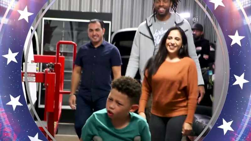 COMING UP, HAMMER HARRISON MEETS WITH A SPECIAL CHILD DETERMINED