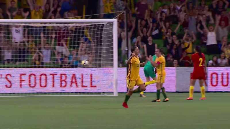 COMMENTATOR 1: Sam Kerr!