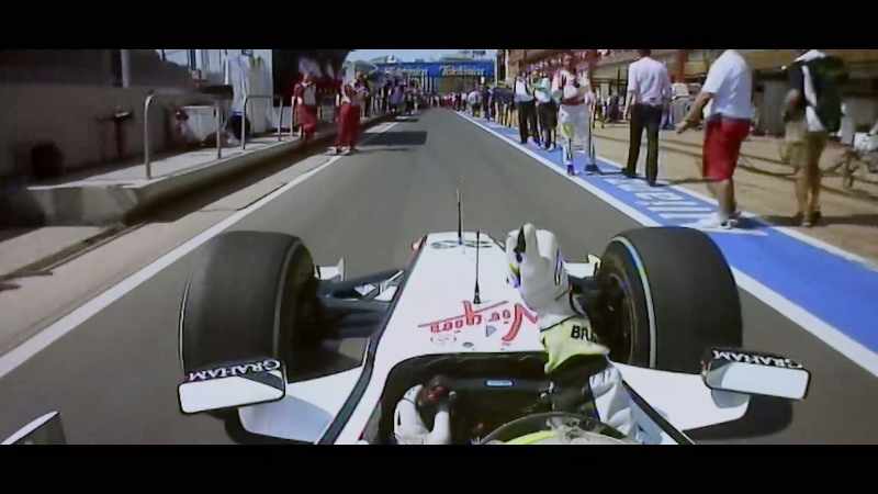 [commentator 2] And how popular is that? Look, as he goes down the pit lane