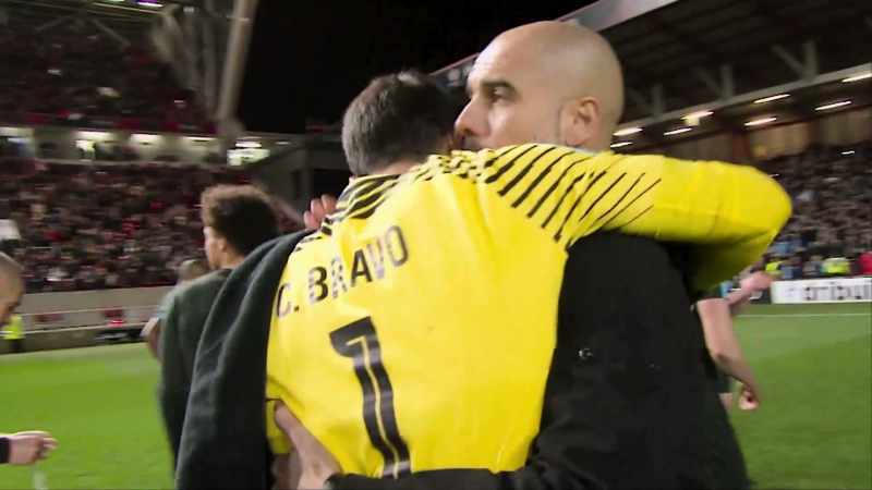 [commentator 2] Guardiola just said to his players
