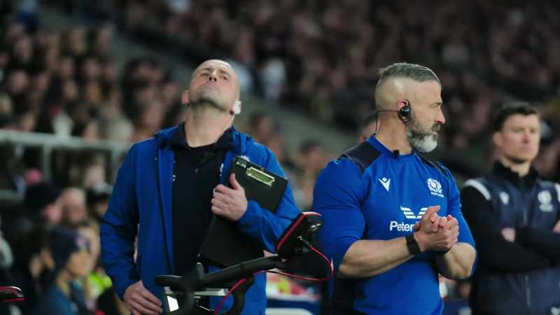 [commentator 3] Five minutes. Scotland have to start rolling the dice
