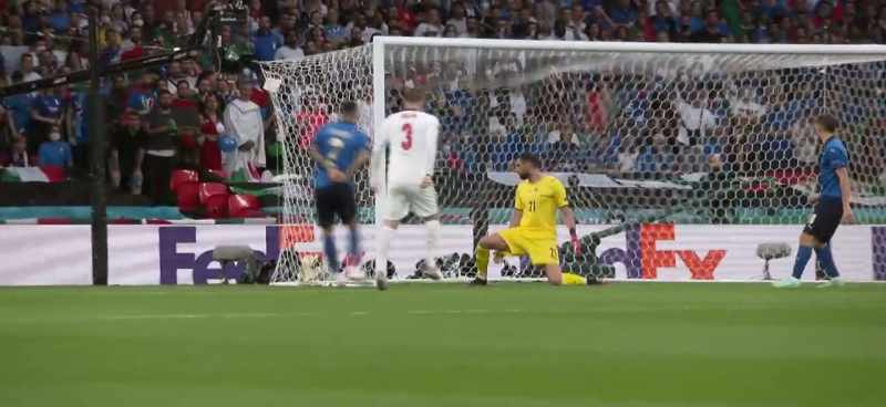 [commentator] And in comes Luke Shaw! - [England fans cheering]