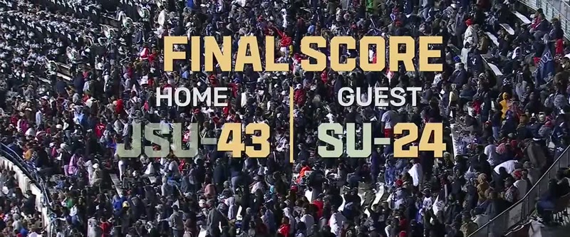 [commentator] And Jackson State, back to back SWAC champions!