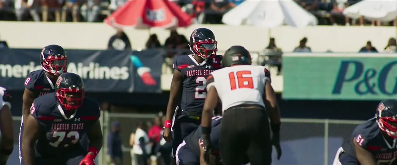 [commentator] Make it second and nine now for JSU