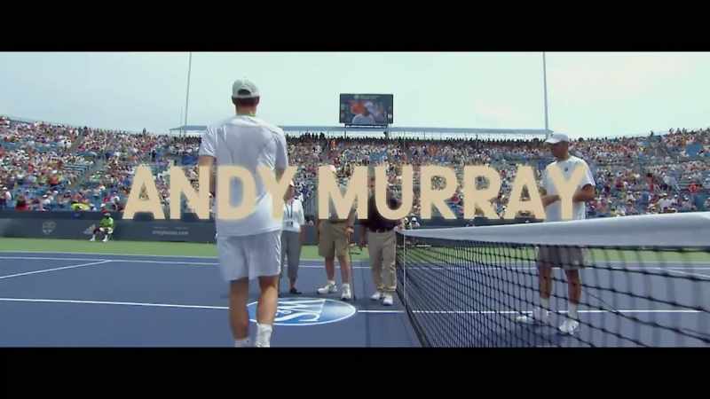 [commentator] Mardy Fish and Andy Murray getting ready to play on Center Court