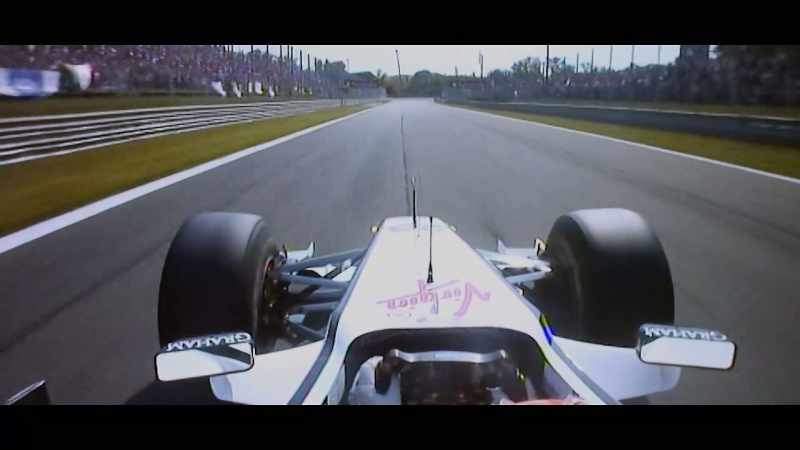 [commentator] Remember, 16 points between Barrichello and Button