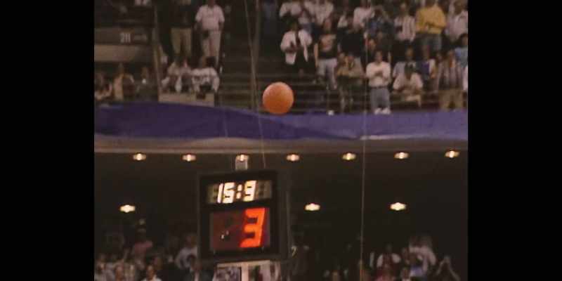 [commentator] Three-pointer. Is it? It is! All right!