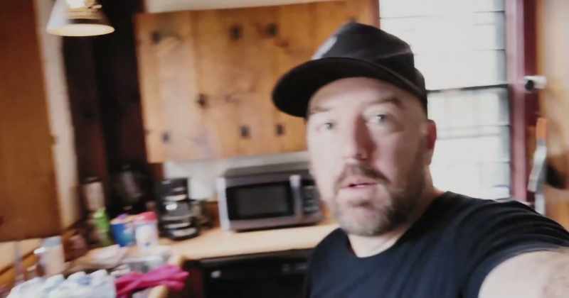 Cooking a little breakfast at The Conjuring house